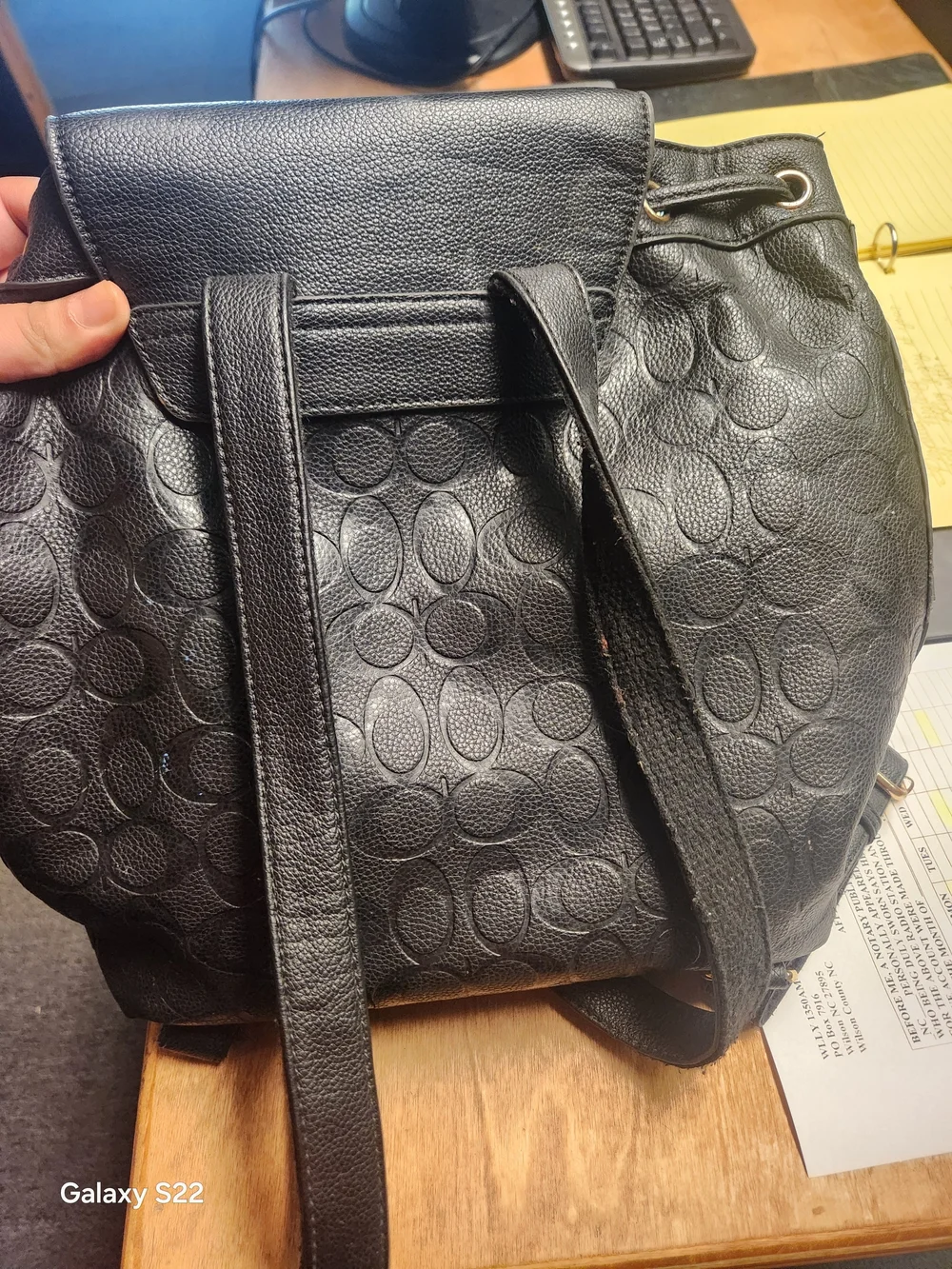 Black Women's Leather Backpack Purse